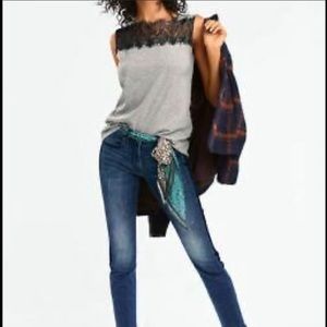 CAbi Sleeveless Lacey Tee